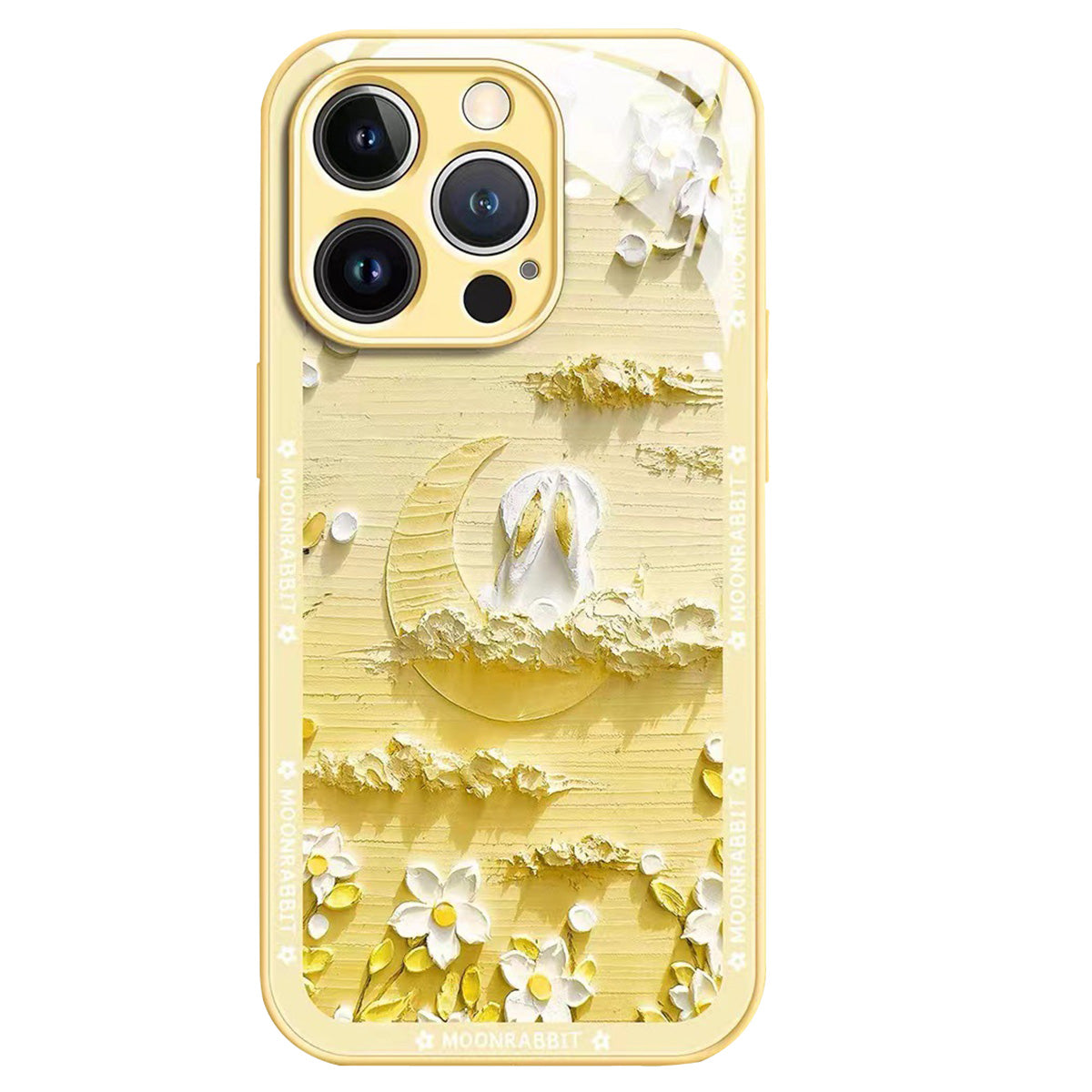 For iPhone 12 Pro Max 6.7 inch Shockproof Back Cover Moon and Rabbit Oil Painting Tempered Glass + TPU Phone Case - Red For iPhone 12 Pro Max 6.7 inch Shockproof Back Cover Moon and Rabbit Oil Painting Tempered Glass + TPU Phone Case - Red